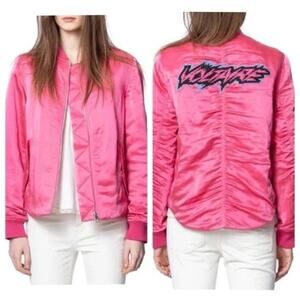 Zadig & Voltaire Ben Blouson Bomber Jacket Framboise Pink Small